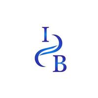 diseño de logotipo azul ib para su empresa vector