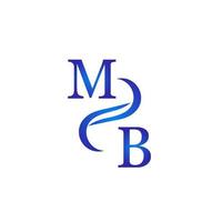 diseño de logotipo azul mb para su empresa vector