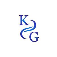 kg diseño de logotipo azul para su empresa vector