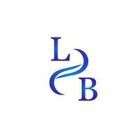 diseño de logotipo azul lb para su empresa vector