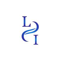 LI blue logo design for your company vector