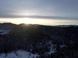 vista del paisaje de invierno foto