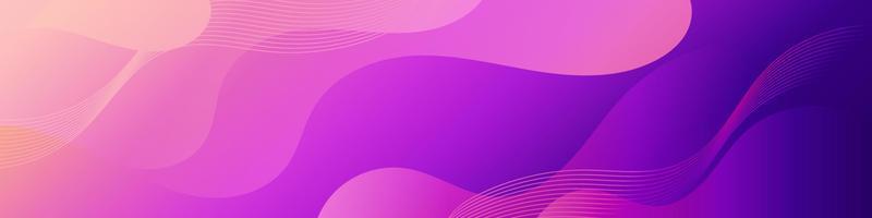 Abstract Purple Fluid Wave Banner Template vector