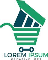 informe de compras o estadísticas y elemento de diseño del logotipo de compras. vector