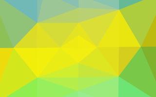 Light Green, Yellow vector shining triangular pattern.