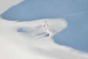 Skiers on mountain photo