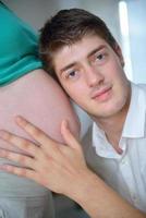 Family pregnancy portrait photo