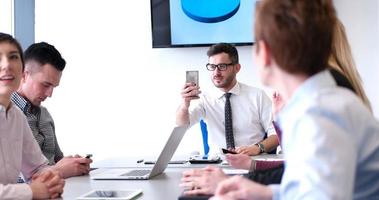 group of business man on meeting photo