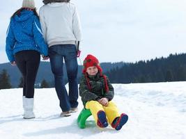 Winter family view photo