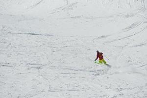 Skiers on mountain photo