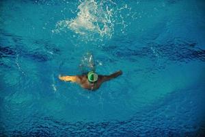 Swimmer in pool photo