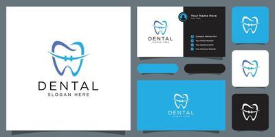 plantilla de diseño de vector de logotipo de diente dental