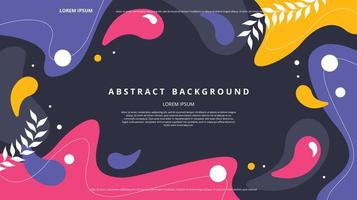 Abstract flat floral shapes background vector