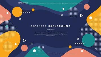 Abstract flat geometric shapes background vector