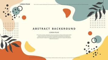 Abstract flat floral shapes background vector