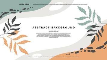 Abstract flat floral shapes background vector