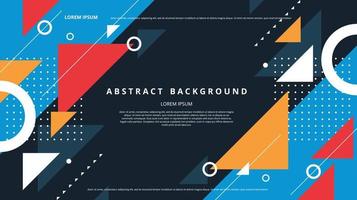 Abstract flat geometric shapes background vector