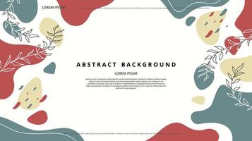 Abstract flat floral shapes background vector