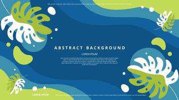 Abstract flat floral shapes background vector