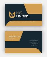 Corporate Business Card Template Vector File For Print. Business Card Template.