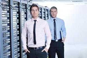 it enineers in network server room photo