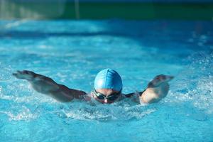 Swimmer in pool photo