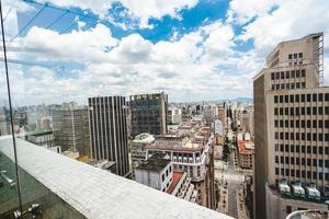 Skyline of Sao Paulo Brazil, taken from the Farol Satander building. photo