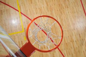 vista del aro de baloncesto foto