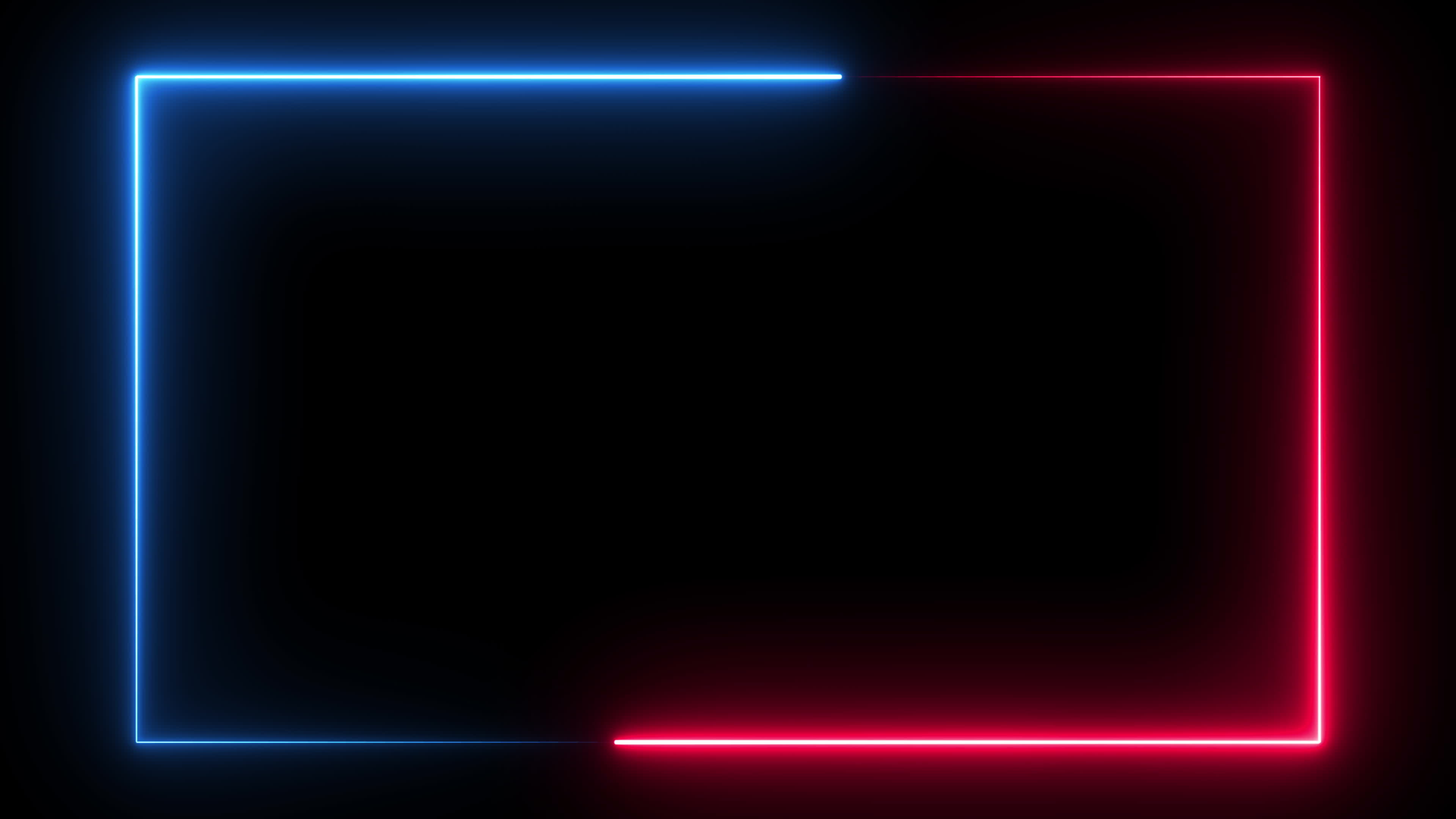 Rounded Neon Red and Blue lines Background Looped Animation