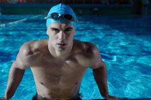 Swimmer in pool photo