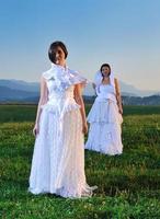 Outdoor bridal portrait photo