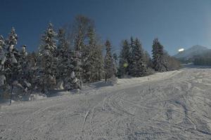 paisaje de montaña de invierno foto