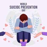 World Suicide Prevention Day Background vector