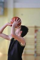 vista del jugador de baloncesto foto