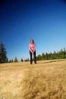 woman running outside photo