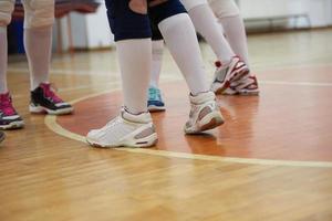 vista del juego de voleibol foto