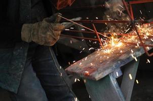 Welder working view photo