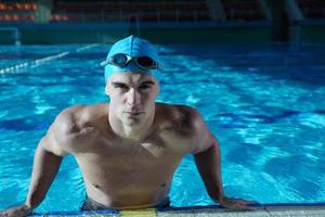 Swimmer in pool photo