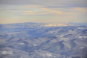 vista del paisaje de invierno foto