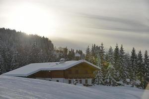 paisaje de montaña de invierno foto