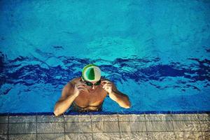 Swimmer in pool photo