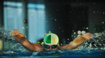 Swimmer in pool photo