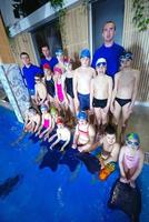 Swimming in indoor pool photo