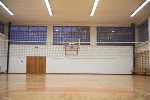 Empty school gym photo