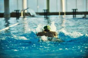 Swimmer in pool photo