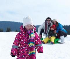 winter family view photo