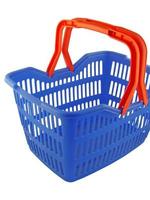 blue shopping basket photo