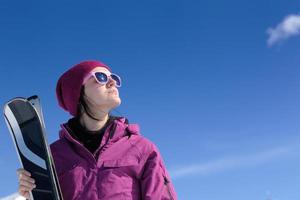 winter woman ski photo