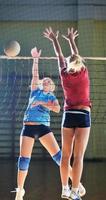 vista del juego de voleibol foto