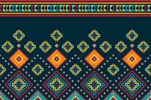 Ikat ethnic seamless pattern decoration design. Aztec fabric carpet boho mandalas textile decor wallpaper. Tribal native motif flower decorative traditional embroidery vector illustrated background